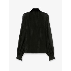 Scafati silk shirt with lurex profiles