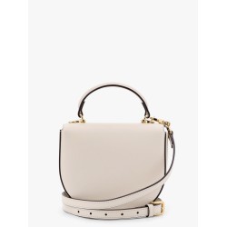 Leather handbag with horsebit detail on the front