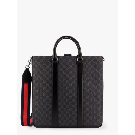 Gg supreme fabric shopping bag with shoulder strap