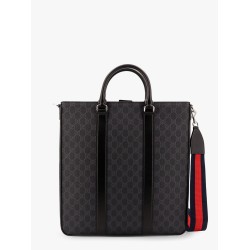 Gg supreme fabric shopping bag with shoulder strap