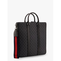 Gg supreme fabric shopping bag with shoulder strap