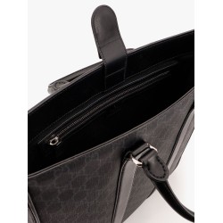 Gg supreme fabric shopping bag with shoulder strap