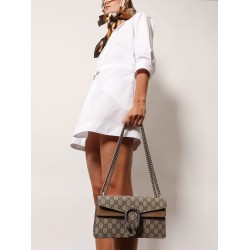 Dionysus Medium Supreme GG fabric and suede shoulder bag