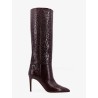 Stiletto Embossed Croco leather boots