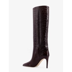 Stiletto Embossed Croco leather boots