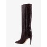 Stiletto Embossed Croco leather boots