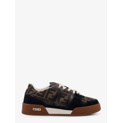Fendi Match suede sneakers with jacquard FF fabric inserts