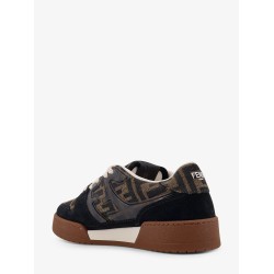 Fendi Match suede sneakers with jacquard FF fabric inserts