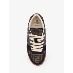 Fendi Match suede sneakers with jacquard FF fabric inserts