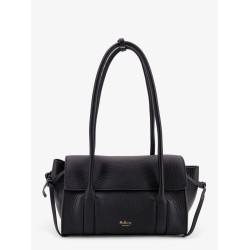 Leather shoulder bag with logo