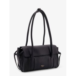 Leather shoulder bag with logo