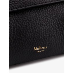 Leather shoulder bag with logo