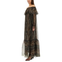 SILK LUREX CREPONNE DRESS