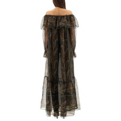 SILK LUREX CREPONNE DRESS