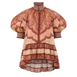 "WANDERLUST" RUFFLE BLOUSE