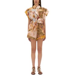 SHORT OVERALLS WITH "ASCENSION" LAPELS