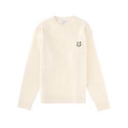 RIBBED KNIT WITH FOX PATCH