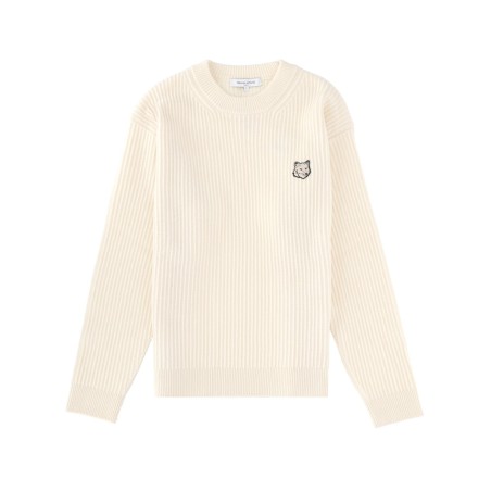 RIBBED KNIT WITH FOX PATCH