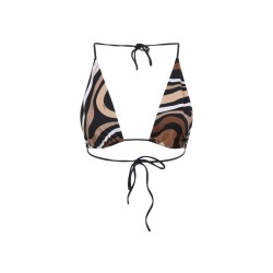 "MARBLE" PRINT BIKINI TOP