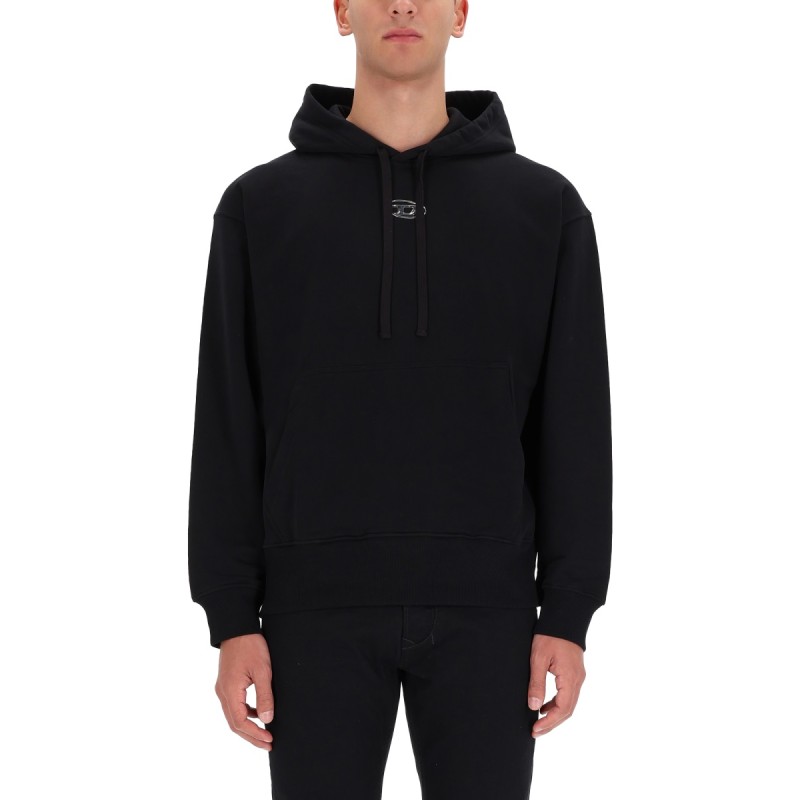 SWEATSHIRT WITH LOGO AND HOOD