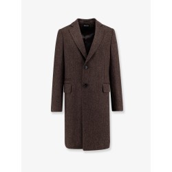 Single-breasted wool coat