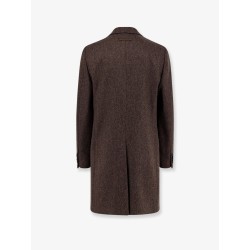 Single-breasted wool coat
