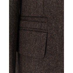 Single-breasted wool coat