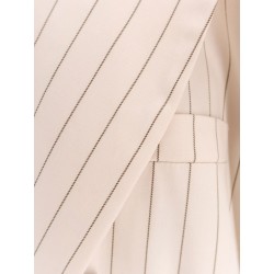 Pinstripe fabric coat