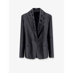 Virgin wool and silk blazer