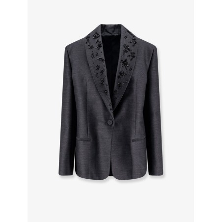 Virgin wool and silk blazer