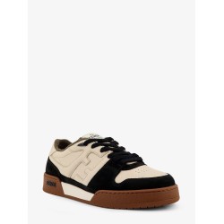 Fendi leather sneakers with suede inserts