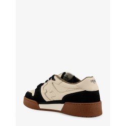 Fendi leather sneakers with suede inserts