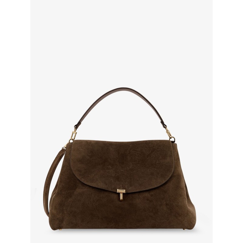 T-Lock suede shoulder bag