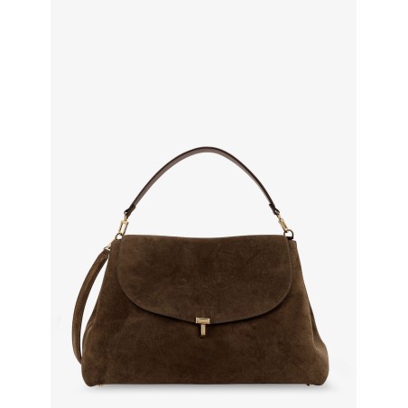 T-Lock suede shoulder bag