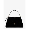 Suede T-Lock shoulder bag