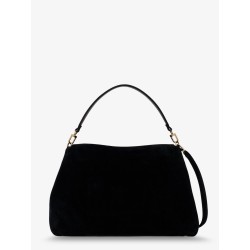 Suede T-Lock shoulder bag