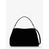 Suede T-Lock shoulder bag