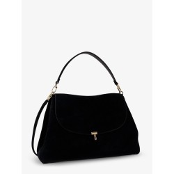 Suede T-Lock shoulder bag