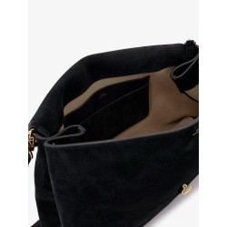 Suede T-Lock shoulder bag