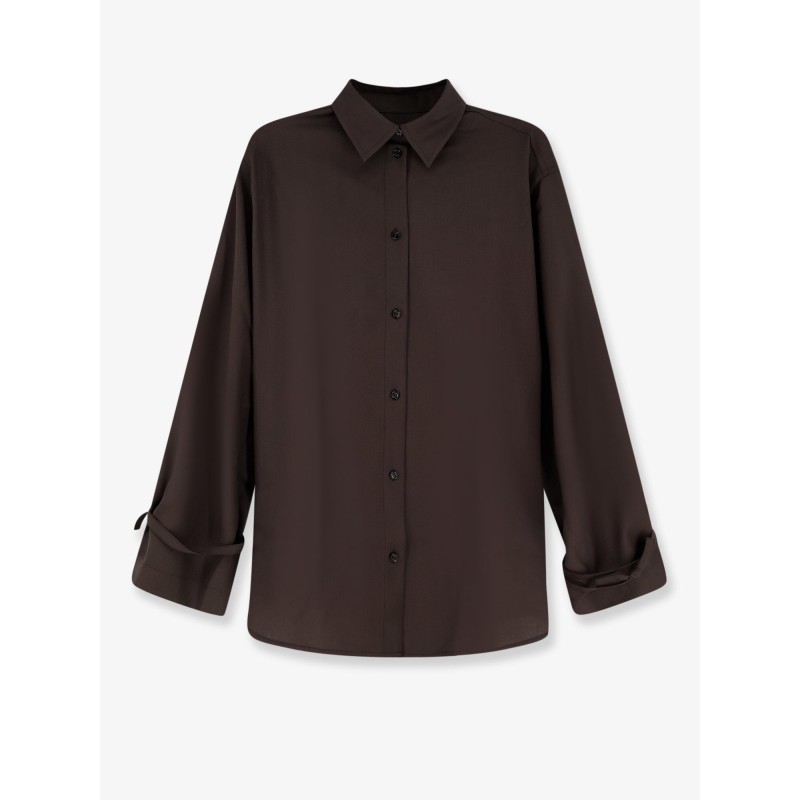 Tie-Cuff wool shirt
