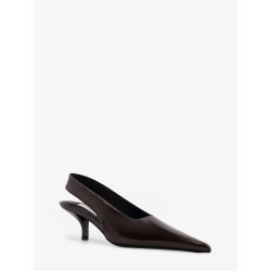 Patent leather slingback pumps