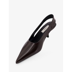 Patent leather slingback pumps