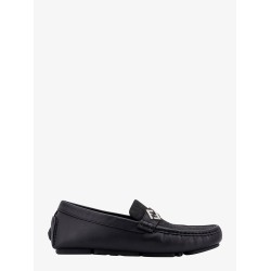 Leather and canvas loafers