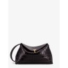 T-Lock leather crossbody bag with croco effect