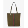 Ophidia suede and leather shopping bag