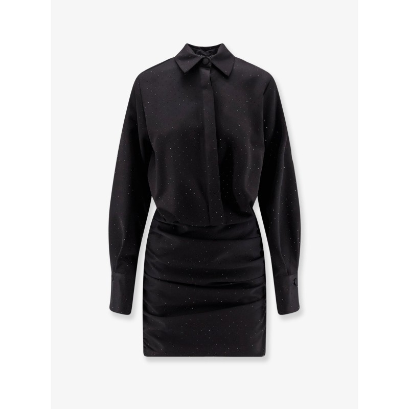 Dress with all-over rhinestones