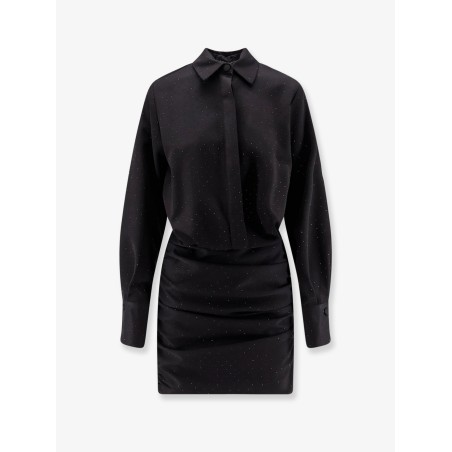 Dress with all-over rhinestones