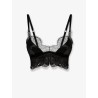 Silk bra with lace inserts