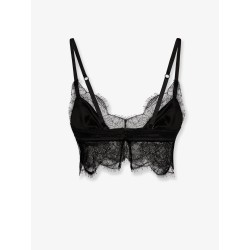 Silk bra with lace inserts