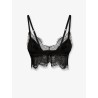 Silk bra with lace inserts